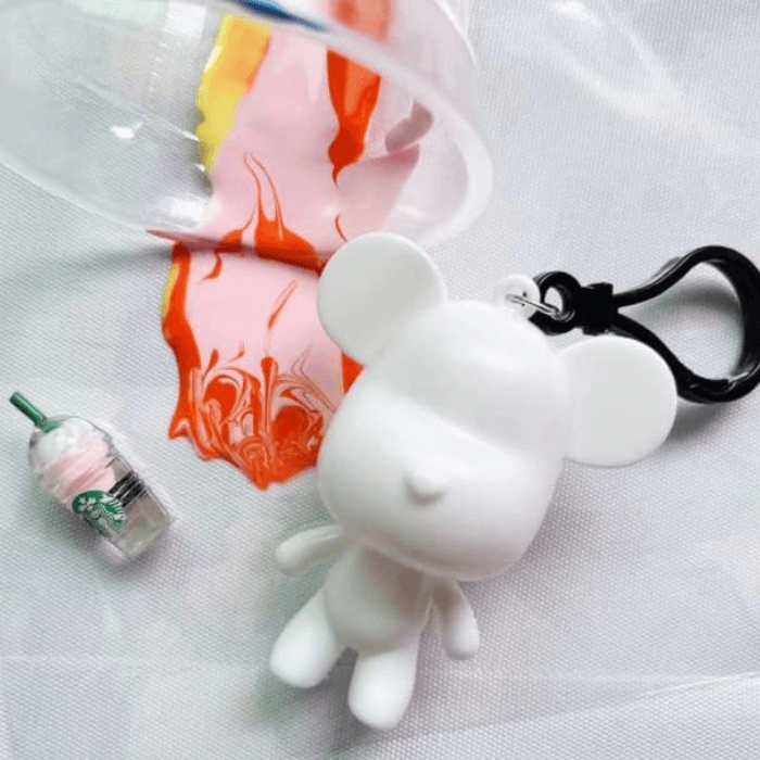 DIY Teddy Bear Keychain Paint Kit